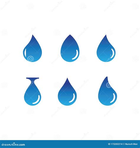 Tropfen Wasser Logo Und Symbol Vorlage Vektor Abbildung Illustration