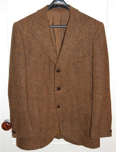 Brown Herringbone Harris Tweed Jacket 40r The Fedora Lounge