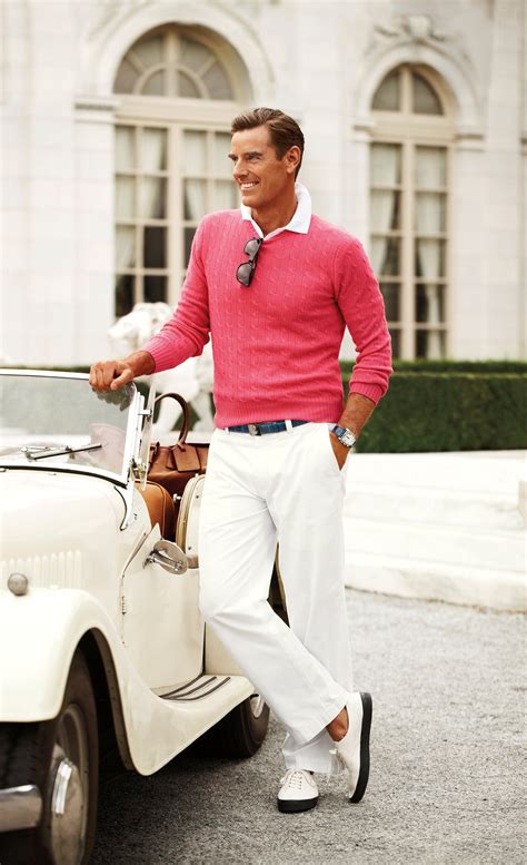 Andrew Polo Rl Pink Cashmere Preppy Mens Fashion Preppy Men