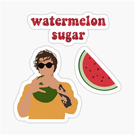 Harry Styles Watermelon Sugar Sticker Pack Sticker For Sale By Keoni Pompeo Redbubble