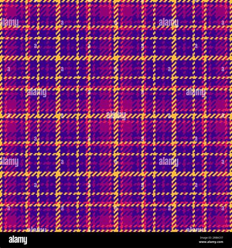 Textile Check Background Of Pattern Fabric Texture With A Vector Plaid Seamless Tartan In Violet