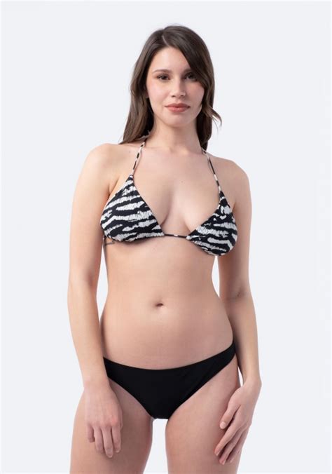 Top de bikini triángulo estampado de Mujer TEX Ofertas Carrefour Online