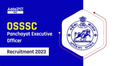 Osssc Panchayat Executive Officer Recruitment 2023