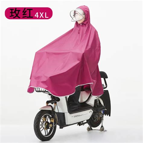 Meijuer Bicycle Poncho Adult Double Brim Electric Bike Raincoat Single