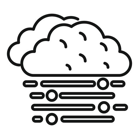 Cloudy Sky Icon Outline Vector Cold Meteo 15151762 Vector Art At Vecteezy