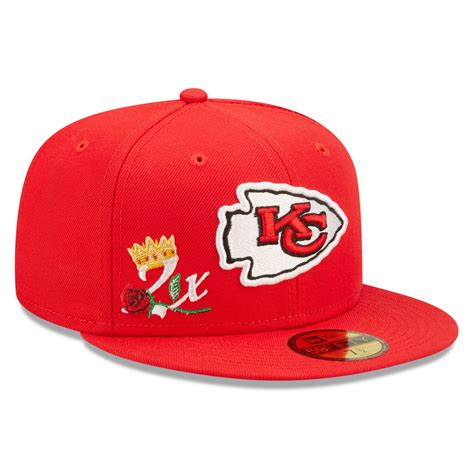 Mens New Era Red Kansas City Chiefs Crown 2x Super Bowl Champions 59fifty Fitted Hat