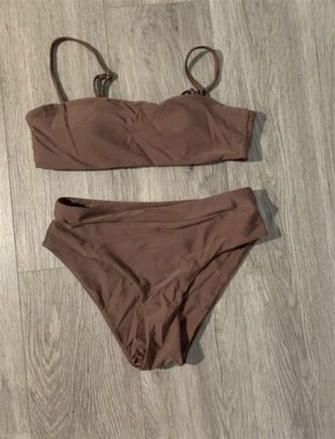Brown Bikini Set Women S Fashion Swimwear Bikinis Swimsuits On Carousell
