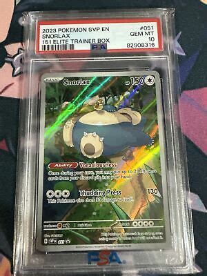 Pokémon TCG Snorlax Svp Black Star Promos SVP051 Holo Promo Promo PSA