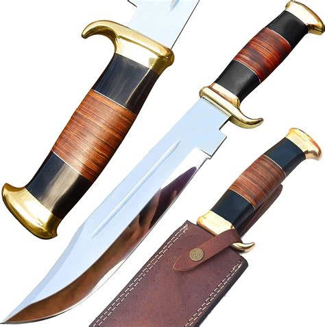 Handmade D2 Steel Mirror High Polish Crocodile🐊 Dundee Camping Hunting Survival Bowie Knife