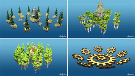 Minecraft Skywars Bundle 4 Maps Minecraft Schematic Store