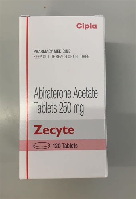 Abiraterone Acetate Tablet Zecyte 250 Mg Tablets Bottle Prescription At Rs 11000 Bottle In Mumbai