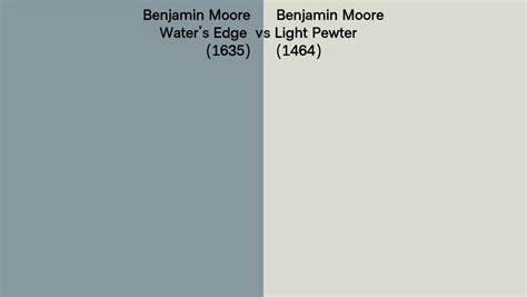 Benjamin Moore Water S Edge Vs Light Pewter Side By Side Comparison