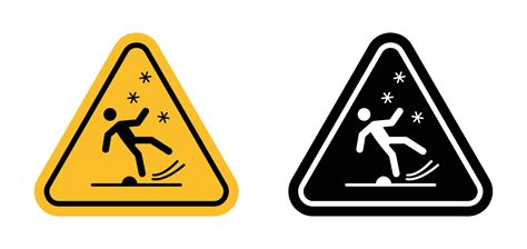 Slippery Ice Warning Sign Promote Safety in Icy and Slippery Zones 47484156 Vector Art at Vecteezy