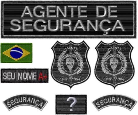 Patch Bordado Kit Agente De Seguran A Emblemas Parcelamento