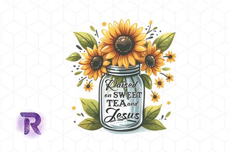 Raised On Sweet Tea And Jesus Png Graphic By Revelin Creative Fabrica