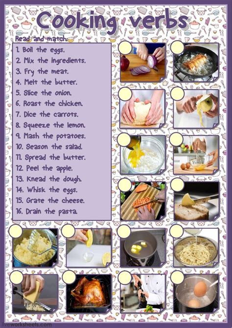 Cooking Vocabulary Interactive And Downloadable Worksheet You Can Do The Exercises Online Or