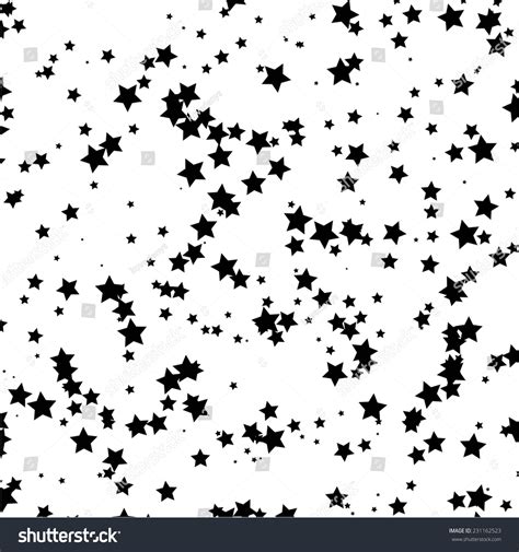 Pattern With Black Stars Stock Vector Illustration 231162523 : Shutterstock