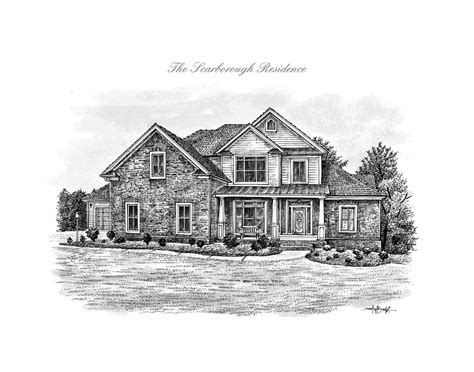 Big House Sketch at PaintingValley.com | Explore collection of Big ...