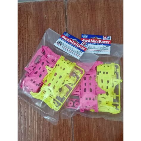 Tamiya Mini Wd Vs Fluorescent Color Chassis Set Pink Yellow