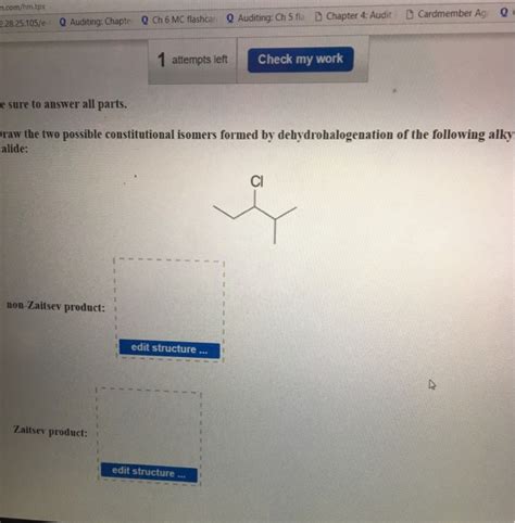 Solved Draw The Two Possible Constitutional Isomers Formed Chegg