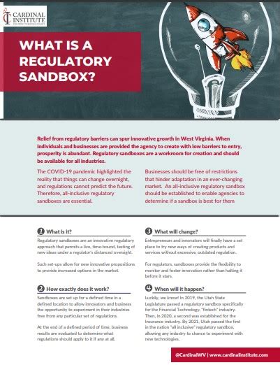 What is a Regulatory Sandbox? - Cardinal Institute