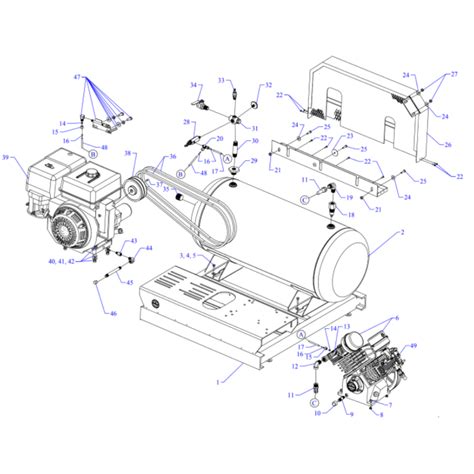 GC8HGA SM CRC Jenny Air Compressor Wheeled Portable JennyParts