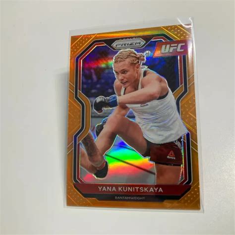 CARTE RÉFRACTEUR ORANGE Yana Kunitskaya 2021 Panini Prizm UFC 68 99 83