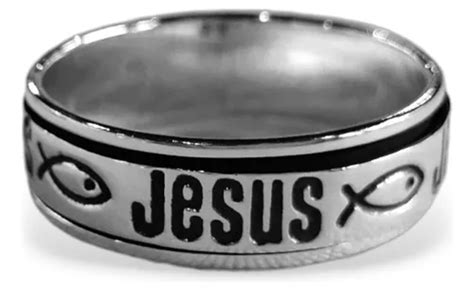 Anillo Jesús Pez Plata 925 Solida Fina Meses sin interés