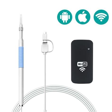 Bleu Endoscope Num Rique Sans Fil Wi Fi Usb Pour Le Nettoyage Des