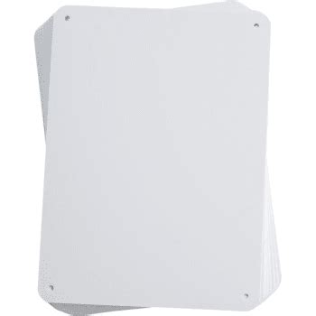 Brady® Blank Plastic Signs 7.625 In H X 10.25 In W Polystyrene White ...