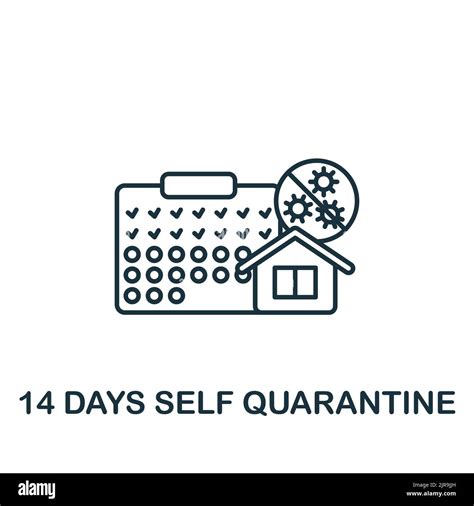 Days Self Quarantine Icon Line Simple Quarantine Icon For Templates