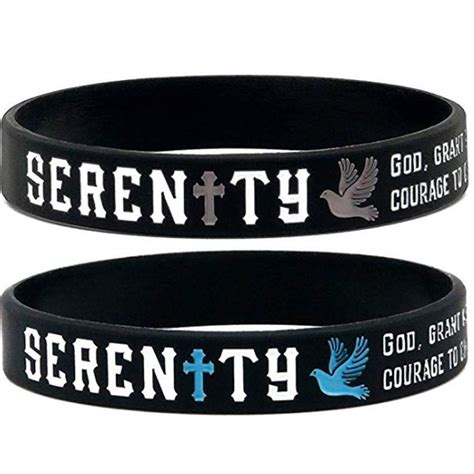 Buy LF Mens Womens Serenity Prayer Bracelet Bible Verse Silicone