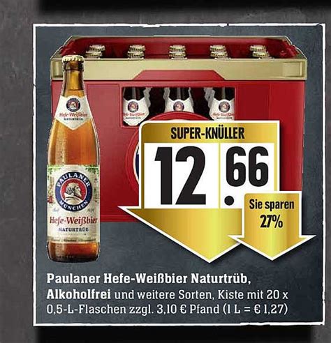 Paulaner Hefe Wei Bier Naturtr B Alkoholfrei Angebot Bei Edeka