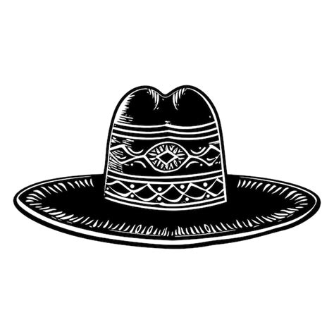 Premium Vector Silhouette Mexican Hat Sombrero Black Color Only