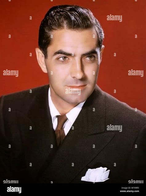 Tyrone Power 1914 1958 American Film Actor About 1942 Stock Photo Alamy