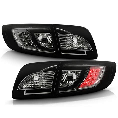 Spyder Mazda Sedan Euro Style Led Tail Lights Smoked Alt Yd