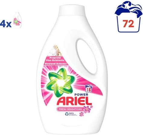 Ariel Power Fresh Sensation Vloeibaar Wasmiddel 4 X 990ml 72