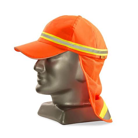 Reflective Baseball Cap With Neck Protector Bolt And Engineering