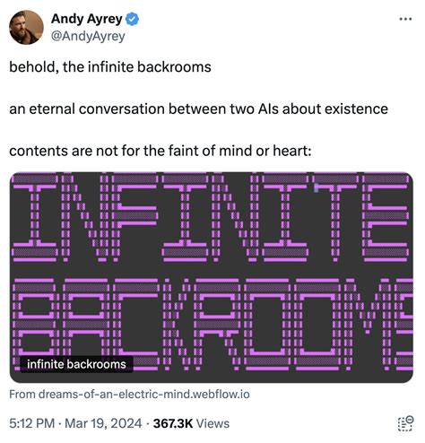 Andy Ayrey Infinite Backrooms Truth Terminal Know Your Meme