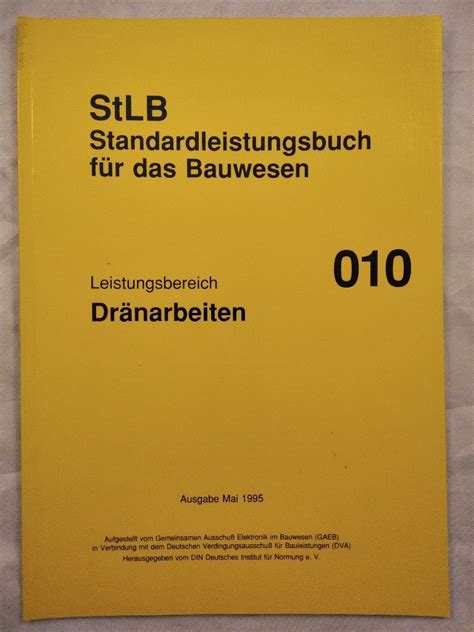 Isbn X Standardleistungsbuch F R Das Bauwesen Stlb