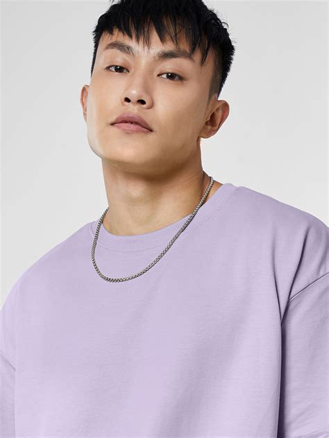 Buy Solids Deep Lavender Oversized T Shirts Online