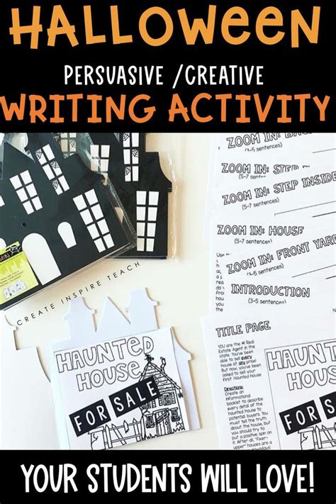 Halloween Writing Activity Haunted House For Sale Persuasive