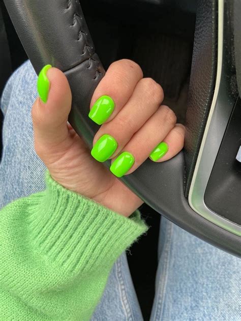 Pin By Morgan Stacy On Stylish Nails In 2024 Green Nails Neon Green