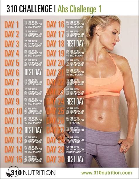 310 Abs Challenge 1 Fitness Workouts Fitness Herausforderungen