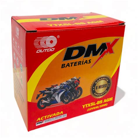 Batería Moto YTX5L BS Outdo DMX Sellada Activada