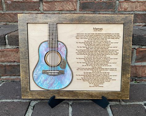 Anne Wilson Mamas Song With Guitar Sign Laser Etsy