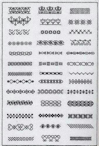 Motifs Blackwork Blackwork Embroidery Patterns Blackwork Cross Stitch