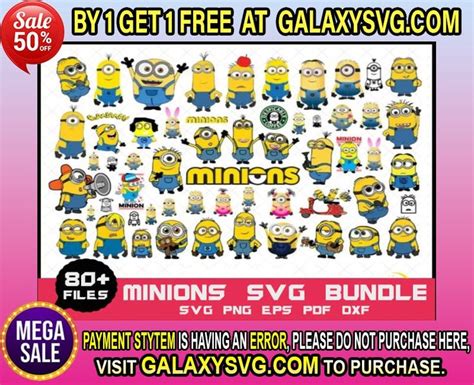 80 Files Minions Minion Despicable Me SVG Bundle Bundle Etsy Canada