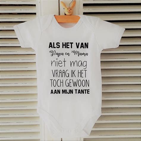 Baby Rompertje Met Tekst Korte Mouw Met Tekst Als Het Van Papa En Mama