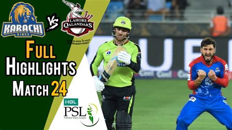 Full Highlights Lahore Qalandars Vs Karachi Kings Match